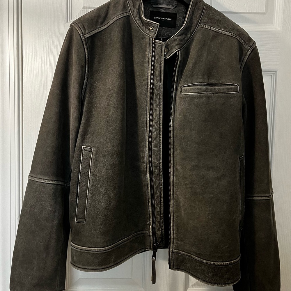 Banana Republic Men’s Calvo Leather Jacket